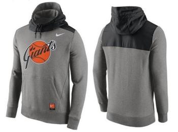 Baseball Mens San Francisco Giants Stitches Nike Pullover Hoodie - Grey-Black