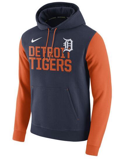 Mens Detroit Tigers Nike Navy Baseball Club Fleece Pullover Hoodie