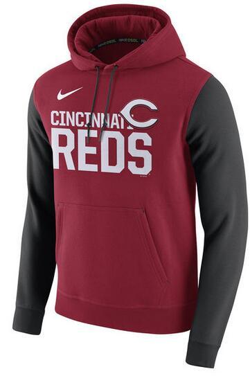 Mens Cincinnati Reds Nike Red Baseball Club Fleece Pullover Hoodie
