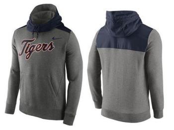 Baseball Mens Detroit Tigers Stitches Nike Pullover Hoodie - Grey-Navy