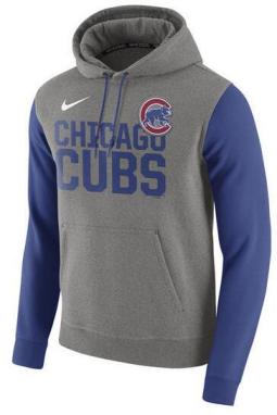 Mens Chicago Cubs Nike Gray Baseball Club Fleece Pullover Hoodie
