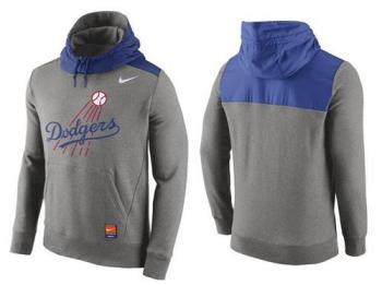 Baseball Mens Los Angeles Dodgers Stitches Nike Pullover Hoodie - Grey-Blue