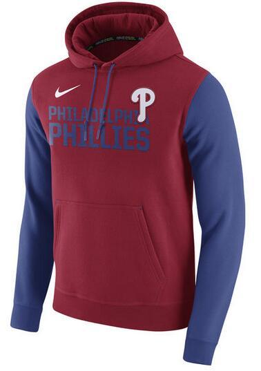 Mens Philadelphia Phillies Nike Red Baseball Club Fleece Pullover Hoodie