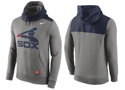 Baseball Mens Chicago White Sox Stitches Nike Pullover Hoodie - Grey-Navy