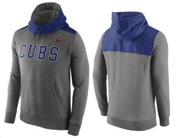 Baseball Mens Chicago Cubs Stitches Nike Pullover Hoodie - Grey-Blue2