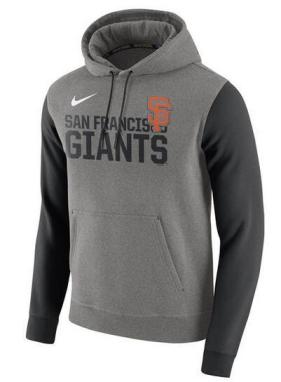 Mens San Francisco Giants Nike Gray Baseball Club Fleece Pullover Hoodie