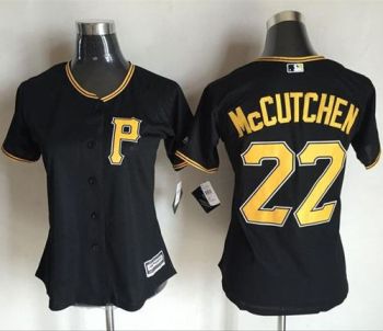 Womens Pittsburgh Pirates #22 Andrew McCutchen Black Alternate Stitched Baseball Jersey Womens Pittsburgh Pirates #22 Andrew McCutchen Black Alternate Stitched Baseball Jersey