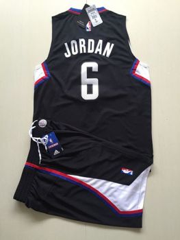 Los Angeles Clippers #6 DeAndre Jordan Black Alternate Stitched NBA Kits Jersey