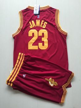 Cleveland Cavaliers #23 Lebron James Adidas Red Stitched NBA Kits Jersey