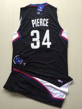 Los Angeles Clippers #34 Paul Pierce Black Stitched NBA Kits Jersey