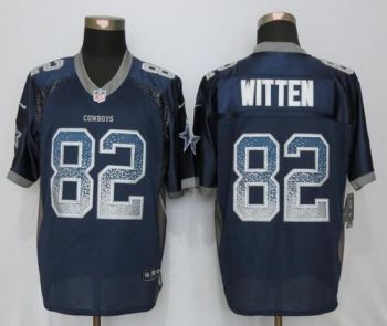 Mens Dallas Cowboys #82 Jason Witten New Nike Blue Drift Fashion Elite Stitched NFL Jersey