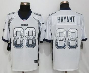Mens Dallas Cowboys #88 Dez Bryant New Nike NFL White Stitched Elite Drift Fashion Jersey