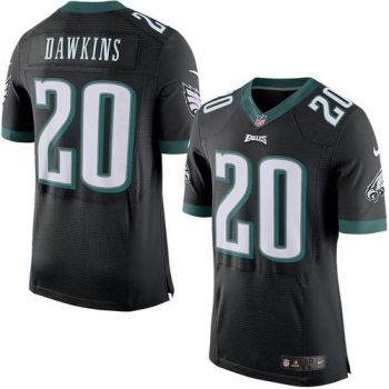 Mens Philadelphia Eagles #20 Brian Dawkins Nike Black Retired Player Stitched NFL Elite Jersey