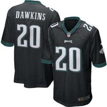 Mens Philadelphia Eagles #20 Brian Dawkins Nike Black Alternate Stitched Game Jersey