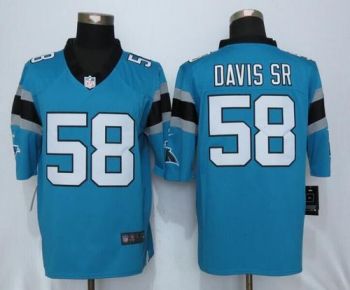 Mens Carolina Panthers #58 Thomas Davis Sr NFL Nike Blue Stitched Limited Jersey