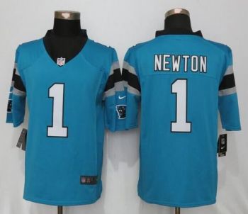 Mens Carolina Panthers #1 Cam Newton NFL Nike Blue Stitched Limited Jersey