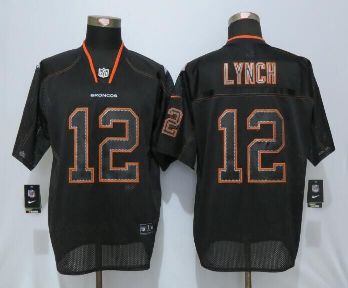 Mens Denver Broncos #12 Paxton Lynch New Nike Lights Out Black Elite Stitched NFL Jersey