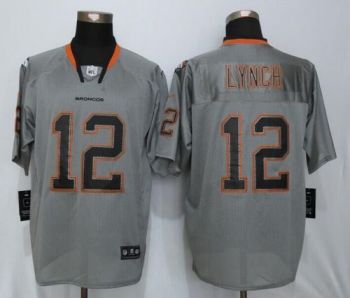 Mens Denver Broncos #12 Paxton Lynch New Nike Lights Out Gray NFL Stitched Elite Jersey
