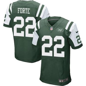 Mens New York Jets #22 Matt Forte Nike Green Home Stitched NFL Elite Jersey