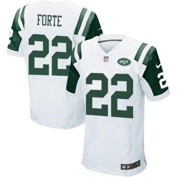 Mens New York Jets #22 Matt Forte Nike White Stitched NFL Elite Jersey
