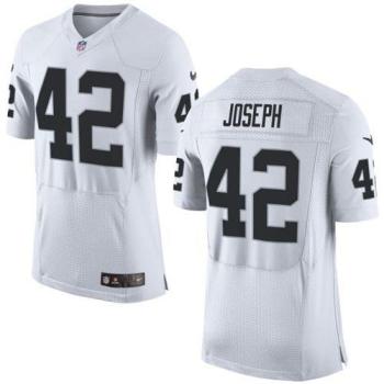 Mens Oakland Raiders #42 KARL JOSEPH Nike White Elite NFL Stitched Jersey