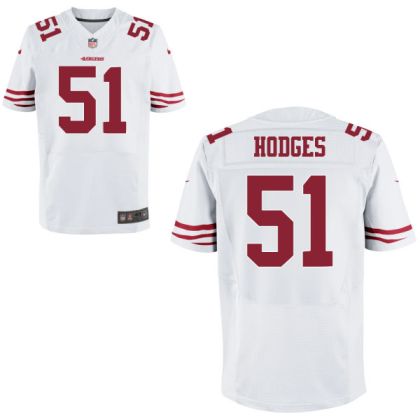 Mens San Francisco 49ers #51 Gerald Hodges Nike White NFL Stitched Elite Jersey