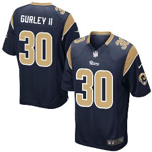 Nike Los Angeles Rams #30 Todd Gurley II Navy Blue Team Color Stitched NFL Game Mens Jersey