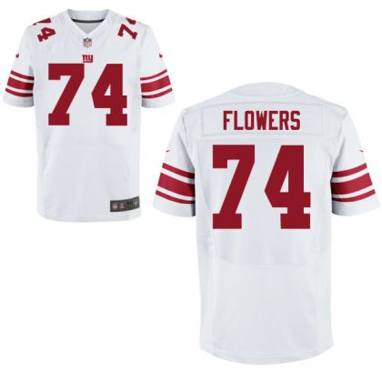 Mens New York Giants #74 Ereck Flowers Nike White Stitched NFL Elite Jersey