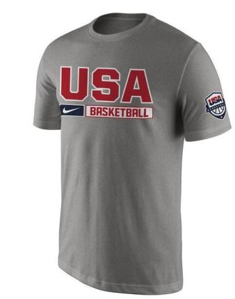 Men's USA Basketball Nike Gray Practice T-Shirt