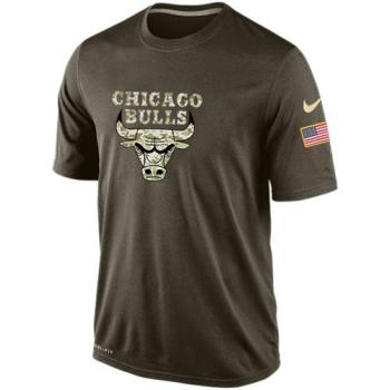NBA Chicago Bulls Green Salute To Service Mens Nike Dri-FIT T-Shirt