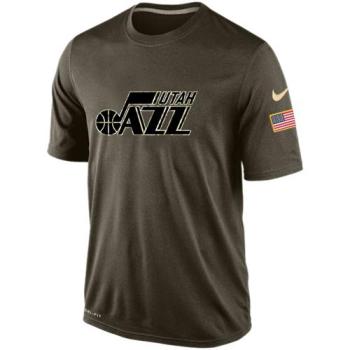 NBA Utah Jazz Green Salute To Service Mens Nike Dri-FIT T-Shirt