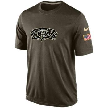 NBA San Antonio Spurs Green Salute To Service Mens Nike Dri-FIT T-Shirt