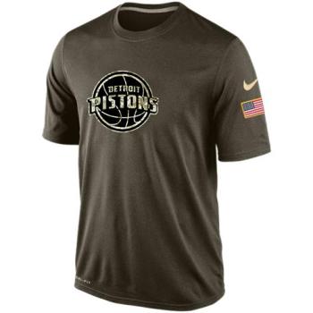 NBA Detroit Pistons Green Salute To Service Mens Nike Dri-FIT T-Shirt