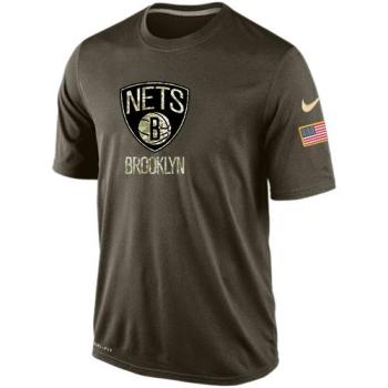 NBA Brooklyn Nets Green Salute To Service Mens Nike Dri-FIT T-Shirt