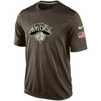 NBA New York Knicks Green Salute To Service Mens Nike Dri-FIT T-Shirt