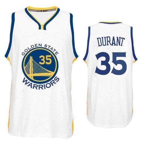 Golden State Warriors #35 Kevin Durant Mens White Jersey