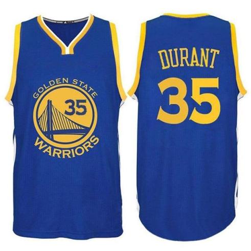 Golden State Warriors #35 Kevin Durant Mens Blue Jersey