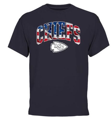 Men's Kansas City Chiefs Pro Line Navy Banner Wave T-Shirt