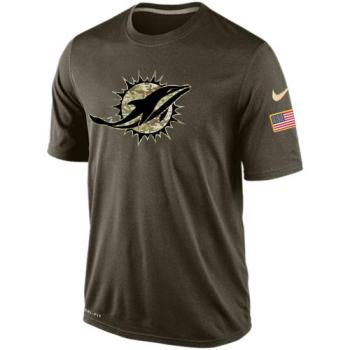 Mens Miami Dolphins Nike Green Salute To Service Dri-FIT T-Shirt