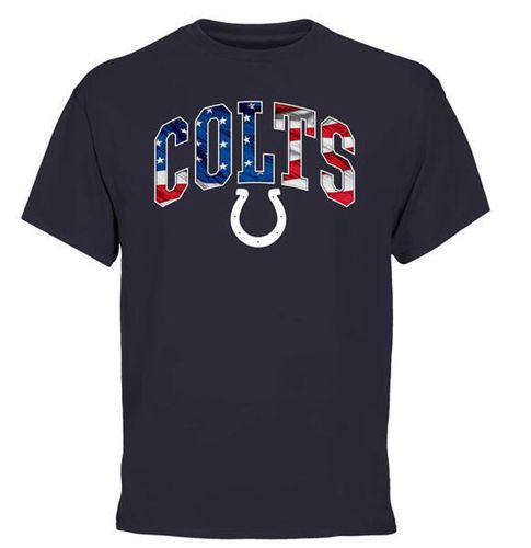 Men's Indianapolis Colts Pro Line Navy Banner Wave T-Shirt