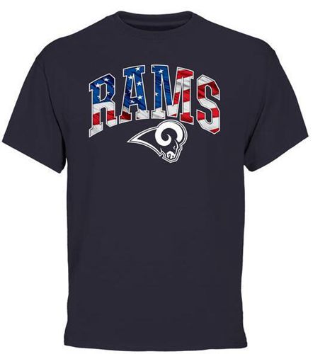 Men's Los Angeles Rams Pro Line Navy Banner Wave T-Shirt