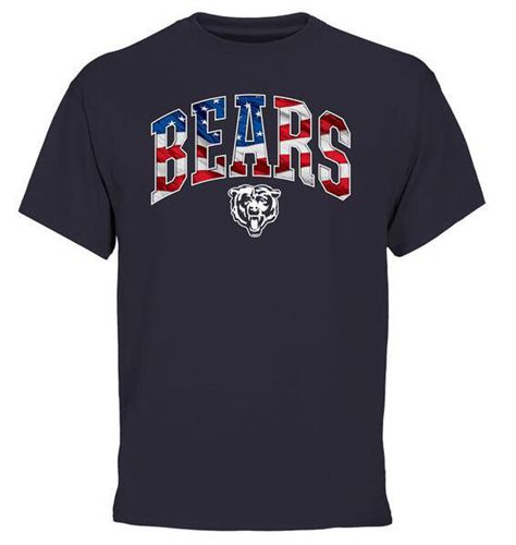 Men's Chicago Bears Pro Line Navy Banner Wave T-Shirt
