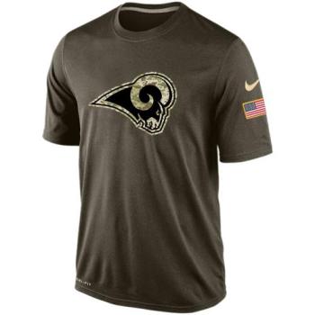 Mens Los Angeles Rams Nike Green Salute To Service Dri-FIT T-Shirt