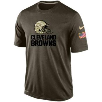 Mens Cleveland Browns Nike Green Salute To Service Dri-FIT T-Shirt