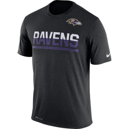 Mens T-Shirt_NFL Baltimore Ravens Nike Black Team Practice Legend Performance Dri-FIT T-Shirt