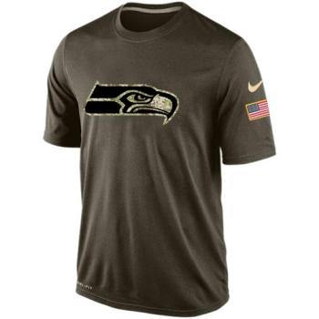 Mens Seattle Seahawks Nike Green Salute To Service Dri-FIT T-Shirt