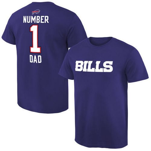 NFL Buffalo Bills Mens Pro Line Royal Number 1 Dad T-Shirt