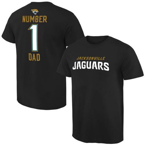 NFL Jacksonville Jaguars Mens Pro Line Black Number 1 Dad T-Shirt