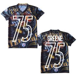 #75 NFL Pittsburgh Steelers Joe Greene 3D Watermark Version Jersey Online Shopping