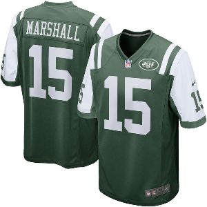 #15 Youth New York Jets Brandon Marshall Nike Green NFL Game Stitched Jersey